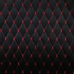 Zamsz pikowany czerwoną nitką Red d1