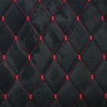 Zamsz pikowany czerwoną nitką Red d2