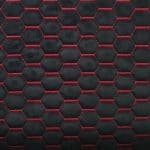 Zamsz pikowany czerwoną nitką Red d5