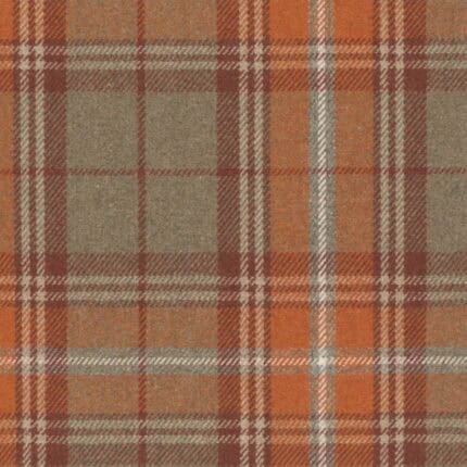 Tkanina wełniana w kratę Sherlock apricot orange 08