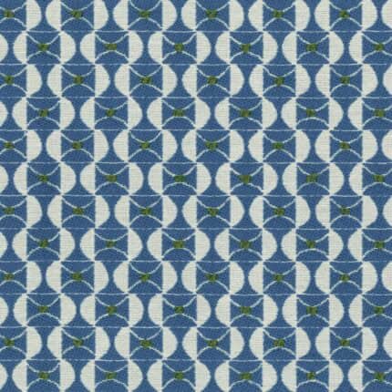 Geometryczna tkanina meblowa z kolekcji kaleidoscope Sandglass moonlight blue 02
