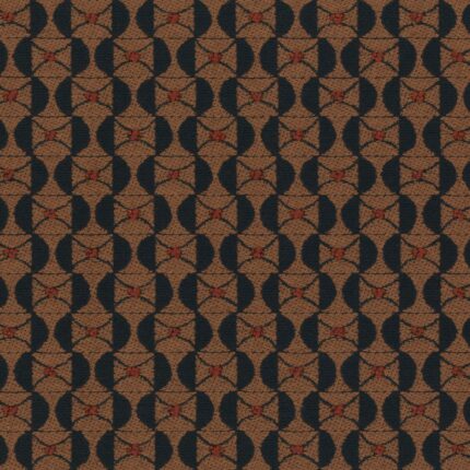 Geometryczna tkanina meblowa z kolekcji kaleidoscope Sandglass tawny brown 37