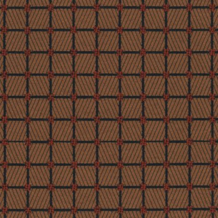 Geometryczna tkanina meblowa z kolekcji kaleidoscope Tile tawny brown 37